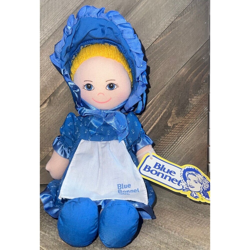 Blue Bonnet Sue Plush Stuffed Doll Nabisco Butter Margarine Promo Ad Dakin 1986